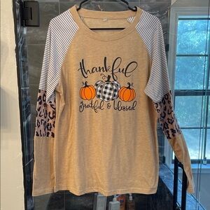 Thanksgiving Pumpkin Long Sleeve Blouse